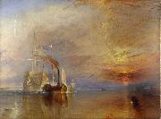 J.M.W. Turner The  Fighting Temeraire Tugged to het last berth to be Broken Up (mk09) oil on canvas